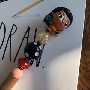 Disney Doorables: Lilo & Stitch: Lilo in swimsuit handmade beaded pen